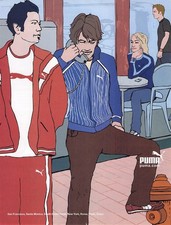 Vintage Puma Print Ad cartoon Streetwear Track Jacket Y2K Fashion Art wall decor