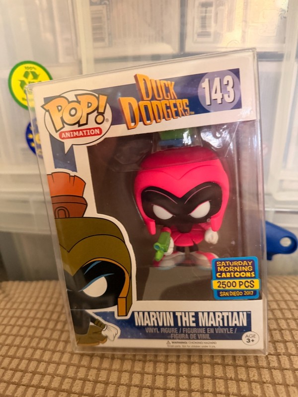 Funko Pop! Looney Tunes #143 Marvin the Martian Neon Pink 250 pcs SDCC 2017 Excl