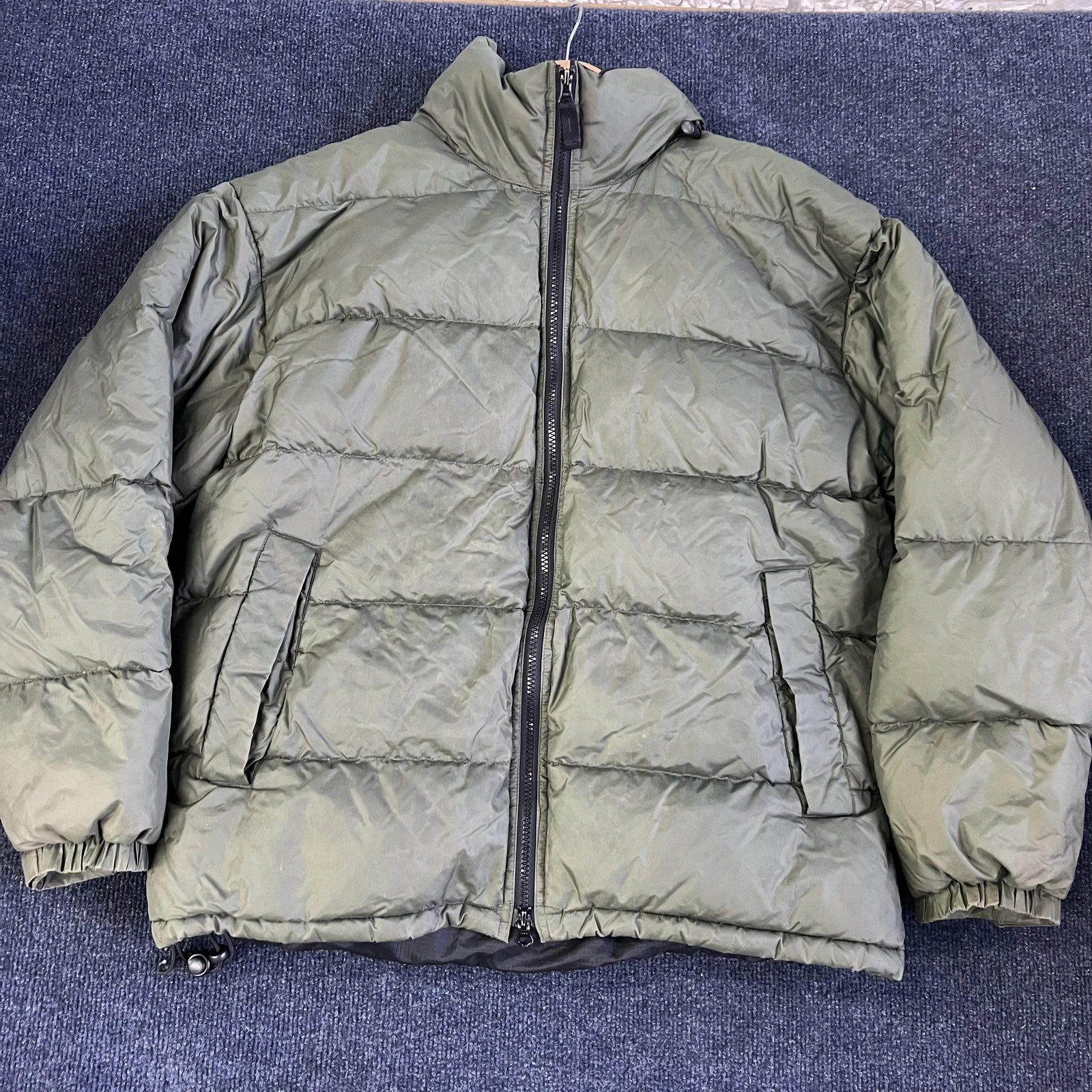 Gap Jacket Mens XS Green Down Puffer Full Zip Insulated Outdoor Winter Coat