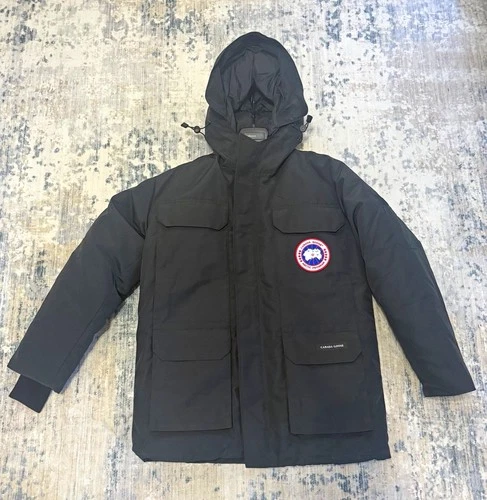 Canada Goose Expedition Parka Black Men's Size L Hooded Insulated Arctic Coat - product listing photo