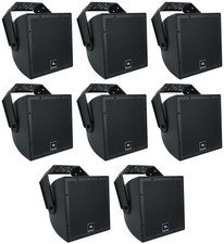  8 JBL AWC82-BK 8" Black Indoor/Outdoor 70V Surface Mount Commercial Speakers