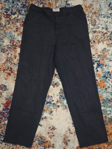 Armani Jeans, Vintage Armani Jeans Giorgio Armani Navy Blue Cotton Pants Made in Italy 36 X 32