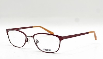 NEW FLEXON VICTORY 604 BURGUNDY AUTHENTIC EYEGLASSES 52-18