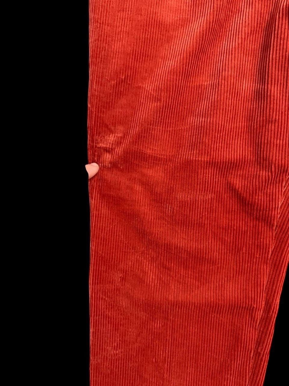 Hugo Boss Corduroy Pants Red Rust Slim Fit Cotton Size 32R EU 48 thumbnail 7