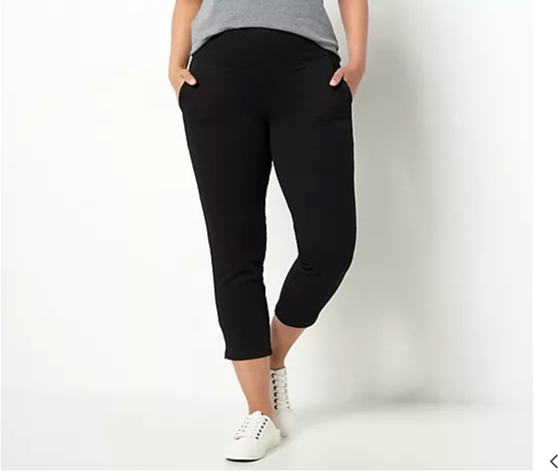Women with ControlBlack Prime Stretch Denim L Tall Crop Pants A500938