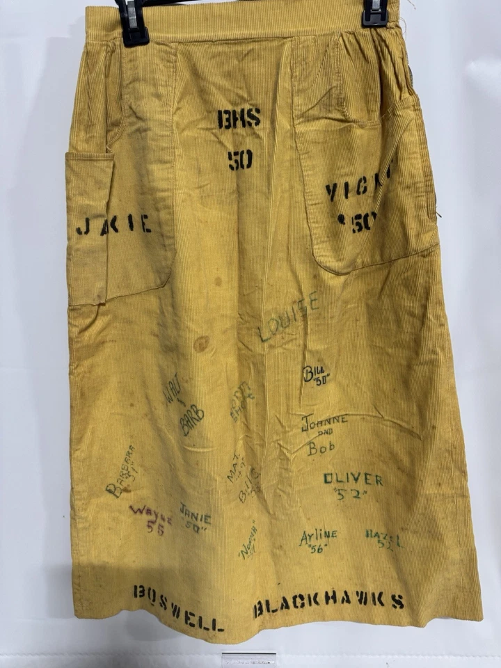 Винтажные Старшие Шнуры Вельветовая Юбка Ручная Роспись Boswell Индиана 50-е Редкие - Изображение 2 из 4