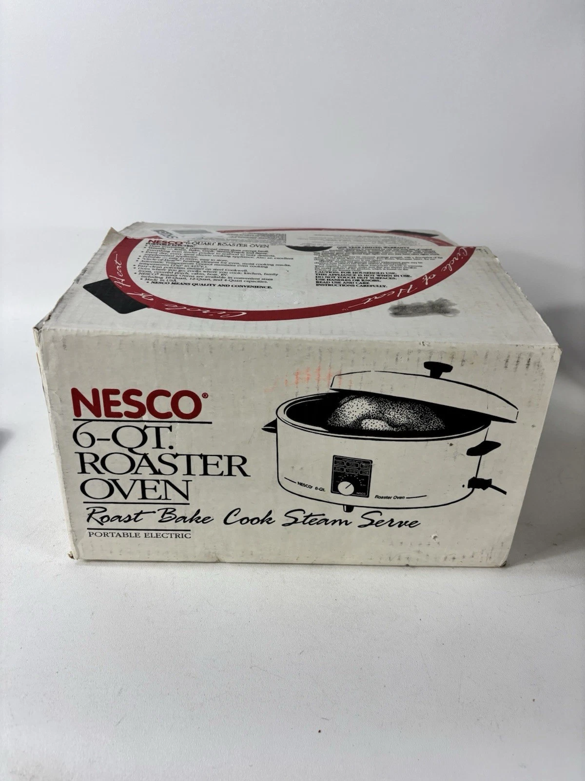 Vintage NEW 1997 NESCO 6 Qt Roaster Electric Oven 4116-13 Black Non-Stick, USA