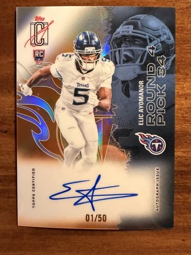 2025 Topps Signature Elic Ayomanor Rookie Class Autographs (RAW)