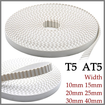 #ad T5 AT5 Timing Belt Open White Polyurethane With Steel Wire Width 10 15 20 40mm $176.30