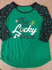 WoundUP Women Size S 3-5 Irish St Patrick's Day Green Short Sleeve T-shirt