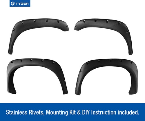 Pocket Rivet Style Fender Flares For Ram 1500 (02-08) & 2500/3500 (03-09) – Black