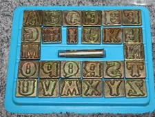 Vintage Craftool Co Alphabet Leather Stamp Set 1" # 8132