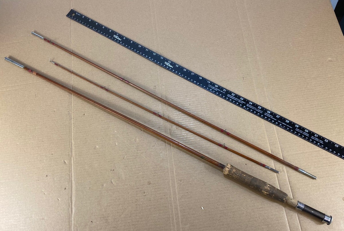 Rare Vintage Shakespeare Wood Bamboo Fly Fishing Pole Rod Fish Antique