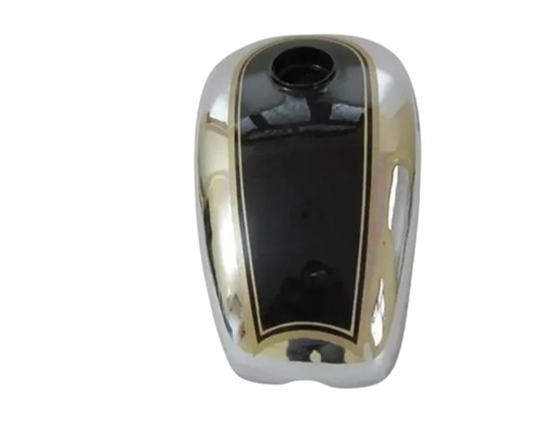 SUITABLE FOR ARIEL 350CC BLACK PAINTED CHROME STEEL PETROL FUEL GAS TANK - Picture 2 of 5
