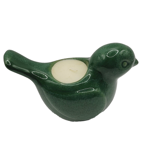 Little Green Bird Holiday Forest Candle Holder Pier One Imports Round Decoration - Picture 13 of 15
