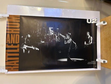 U2 Band - Rattle and Hum on stage - Vintage promotional poster 20" x 30"