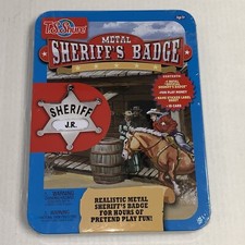Metal Sheriff&rsquo;s Badge Activity Tin T.S. Shure Brand New/Sealed
