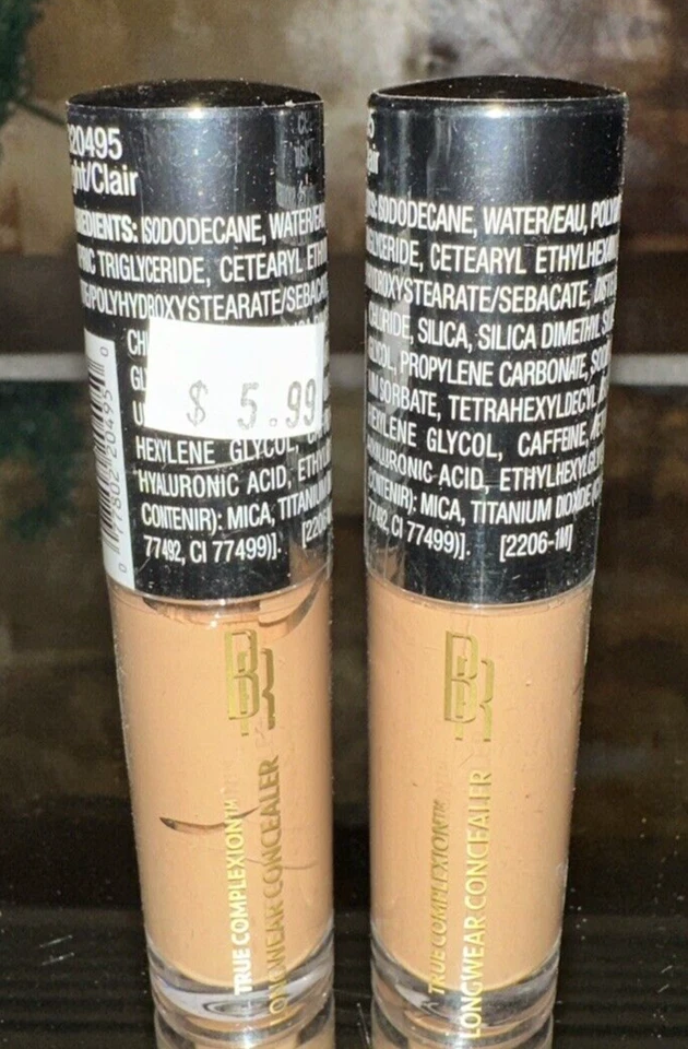 2x Lote Nuevo Corrector de Larga Duración Black Radiance True Complexion™ Light #1320495 Foto 2 de 4