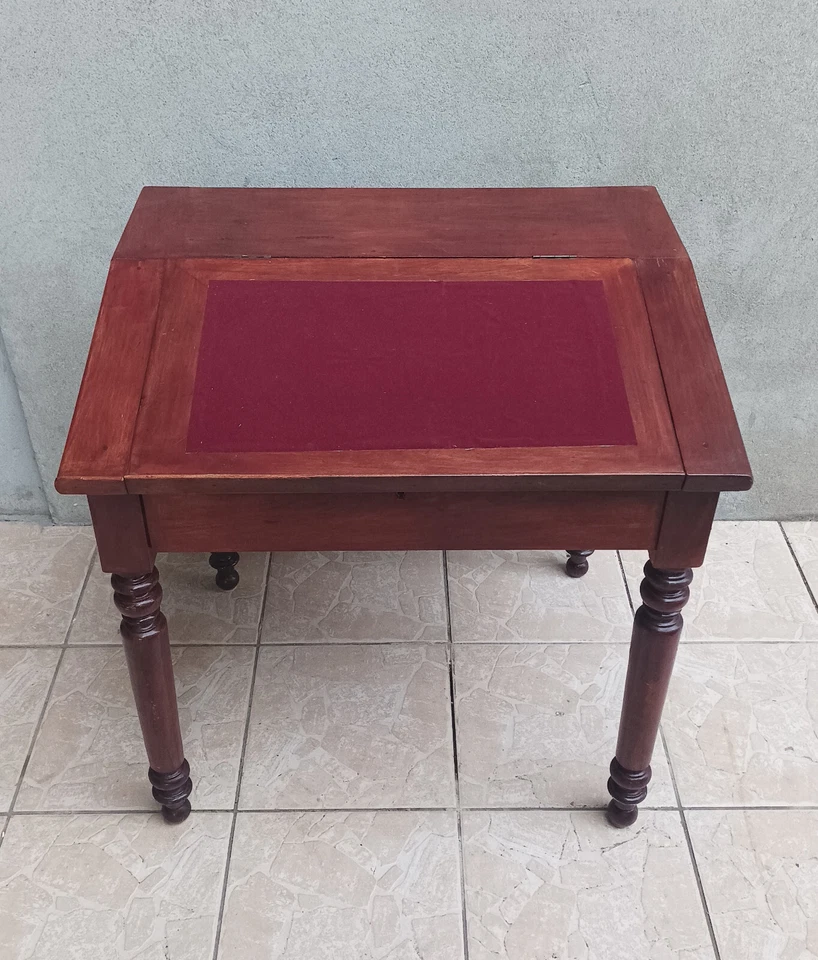 Bureau écritoire en noyer 19ème - Photo 2/4