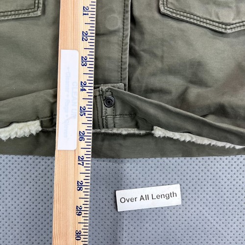 Veste de corvée Abercrombie Fitch Field femme M vert olive doublée Sherpa fermeture éclair complète - Photo 12/17