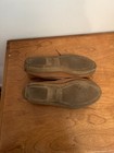 Minnetonka Womens Size 9 Beig Leather Slip On Boat Shoes Loafers Moccasin — photo 7
