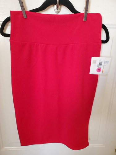 Vintage Original LULAROE CASSIE Skirt Sz S Retro Solid Red Design BRAND NEW NWT