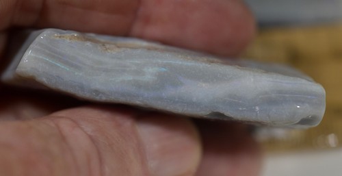 OPAL AUSTRALIAN 2 MINTABIE FAMOUS GREY BASE ROUGH OPAL CUTTERS GREENS 274c VIDEO - Picture 9 of 20
