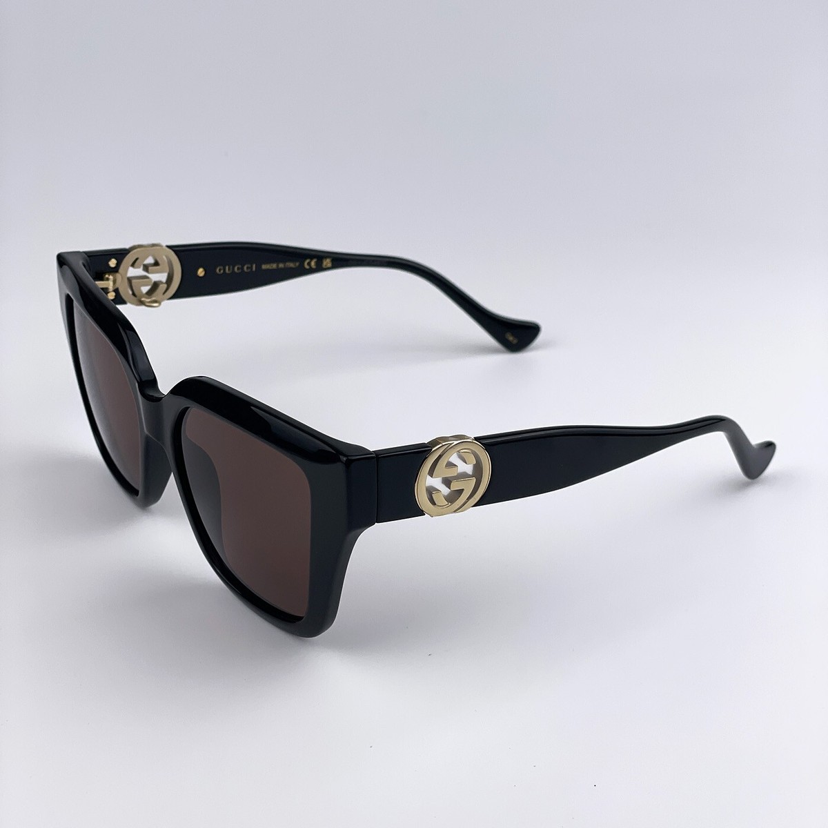 Gucci Women Sunglasses Black Brown Square Chain GG1023S 005  display picture 1