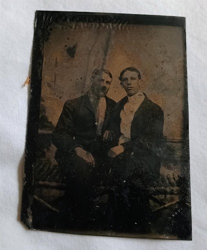 Lotto foto d'epoca Tintype, CDV, cianotipo, cartolina RPPC, snapshot ecc antiche - Foto 6 di 12