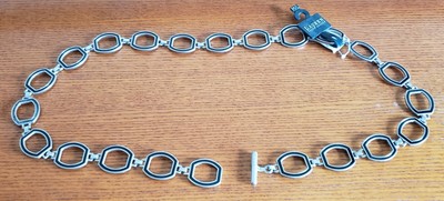 Vintage Ralph Lauren Black & Silver Chain Belt one size fits all ...