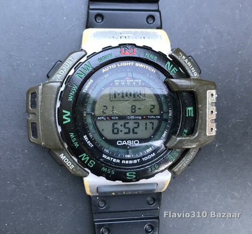 1998 CASIO Pro Trek PRT-40 (1470) Japan M Triple Sensor Compass Alti Baro  51mm 79767642143 | eBay