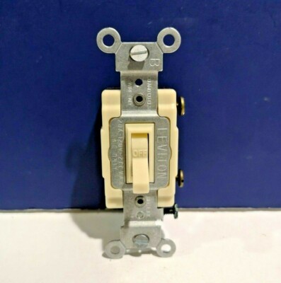 LEVITON IVORY Quiet Toggle Light Switch COMMERCIAL 20A 120/277V AC NEW 54521-I