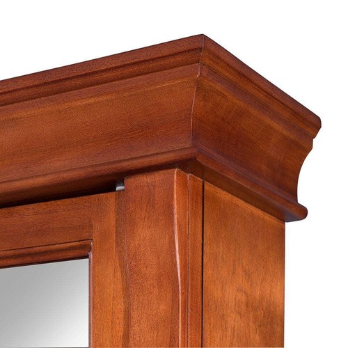 Framed Surface-Mount Bathroom Medicine Cabinet Warm Cinnamon Naples 25" - Picture 7 of 8