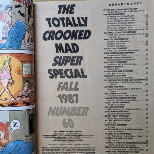 MAD Magazine Super Special Fall 1987 Totally Crooked NEAR MINT - Foto 3 di 7