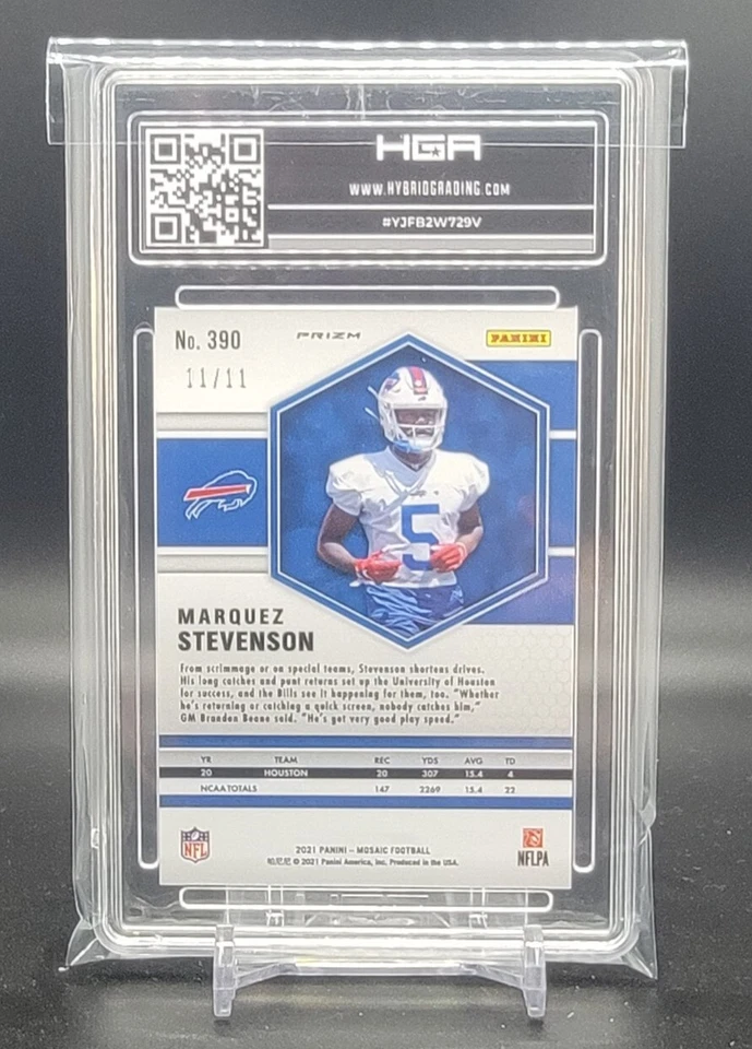 2021 Mosaic Marquez Stevenson Pink Swirl #11/11 - HGA 9.5 Gem Mint - Bills 💎 - Image 2 of 2