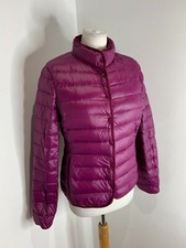 Hallhuber Quilted Padded Fitted Coat Jacket 38 8 10 Vgc Dark Pink Down Feather