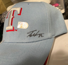 Taylor Hearn Signed Texas Rangers Blue Hat - MLB Hologram on Auto