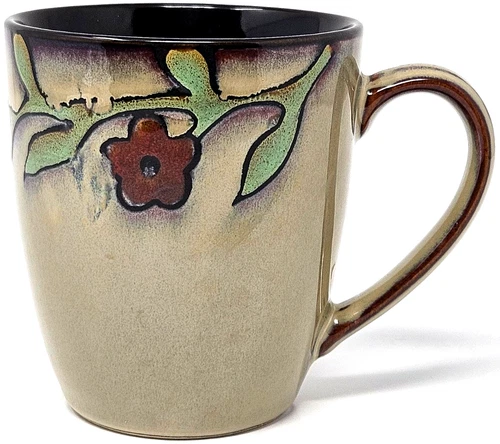 Mikasa Gourmet Basics Desert Bloom Stoneware Coffee Mug Tea Cup Handled Floral