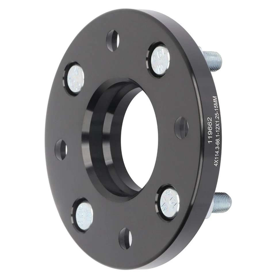 4 pcs 4x114.3 15mm Hub Centric Wheel Spacers For 2007-2012 Nissan Versa Sentra - Image 3 of 4