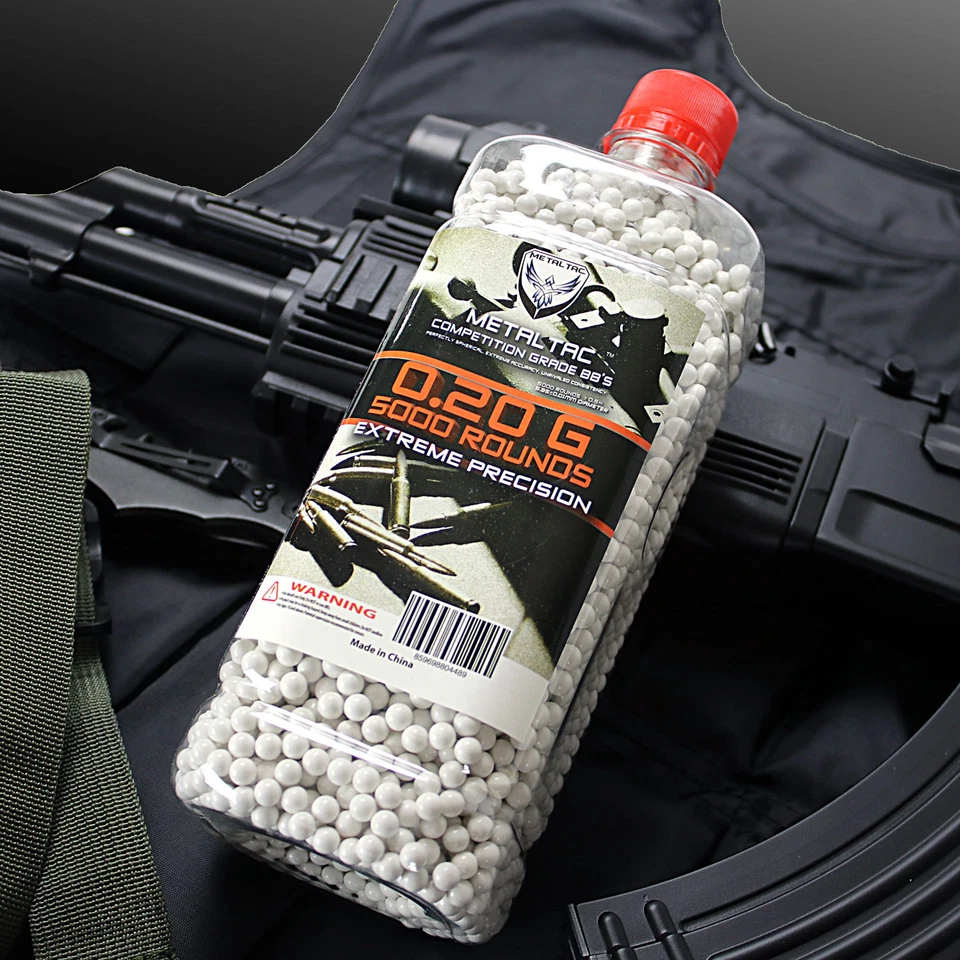 MetalTac .20g BBs Bottle 5000 0.2g 6mm Ammo Pellets Airsoft Guns Competition BB - Image 3 of 4
