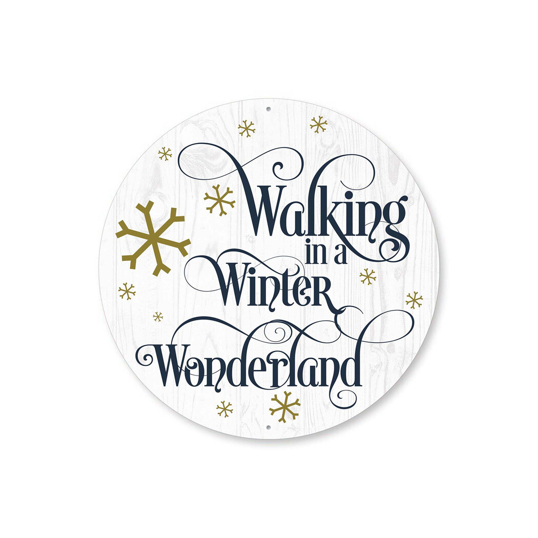 Walking In A Winter Wonderland Snow Christmas Metal Sign | eBay
