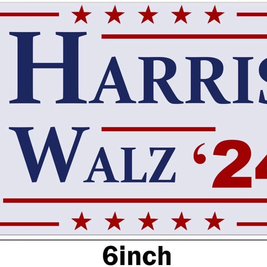 Pacote com 2 ímãs 2024 para ímã de carro President VP brasão de vinil para-choque automático M - Imagem 2 de 3