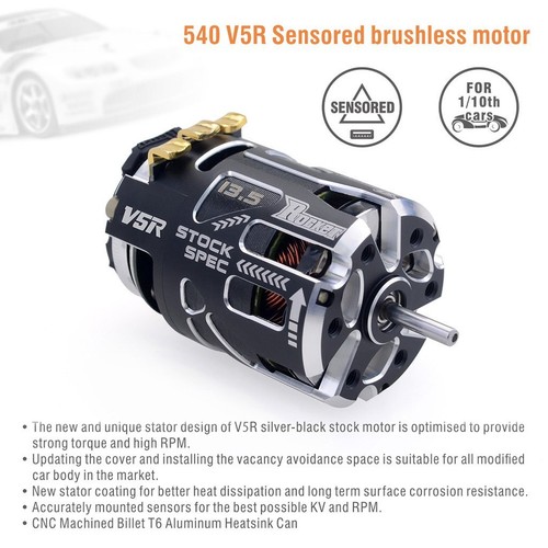 SURPASS HOBBY Rocket 540 V5R Sensored Brushless Motor 3.5T-25.5T for 1/10 RC Car - Picture 4 of 27