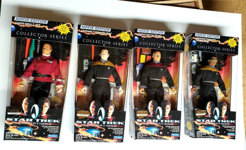 1994 Star Trek: Generations 9" Playmates Doll Set of 4 in Boxes (ToySet-04)
