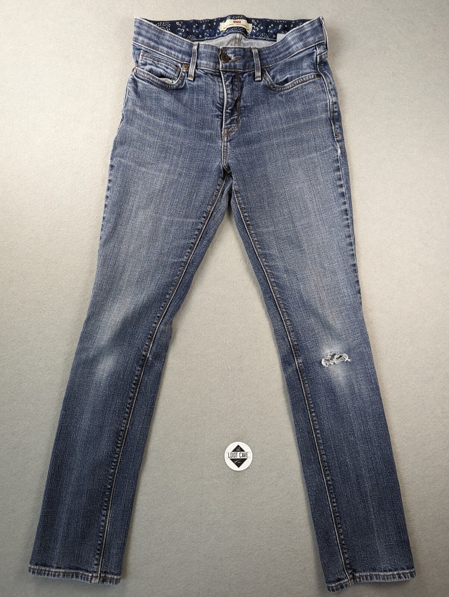 Levis 525 Perfect Waist Straight Leg Womens Blue Denim Jeans 5M