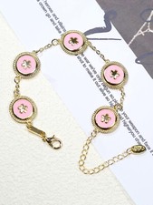 Braccialetto bracciale fiore decorazione rotonda con stellina