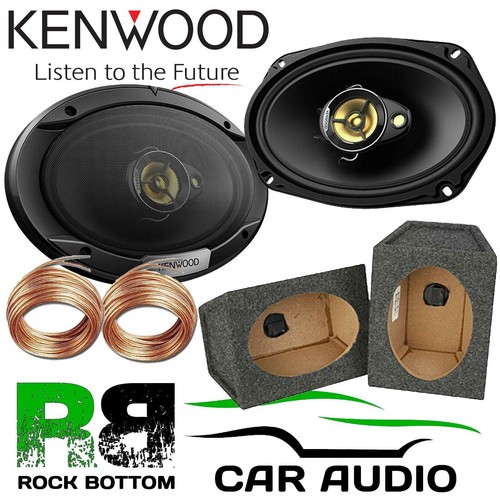 Kenwood KFCS6976EX 3Way 6x9" 1000 Watts Car Speakers & 6x9 Grey Box