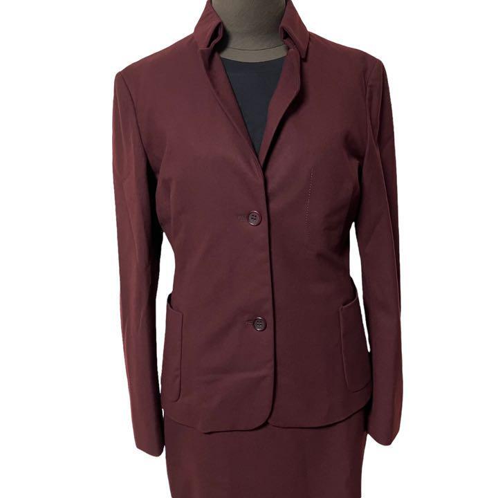 【関税・送料込み】Jil Sander Women Suit Jackets Women size S Jacket Coat Jil Sander Wine Red Suit Jacket