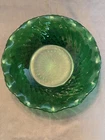 Vintage Emerald Green Anchor Hawking Glass Salad Bowl