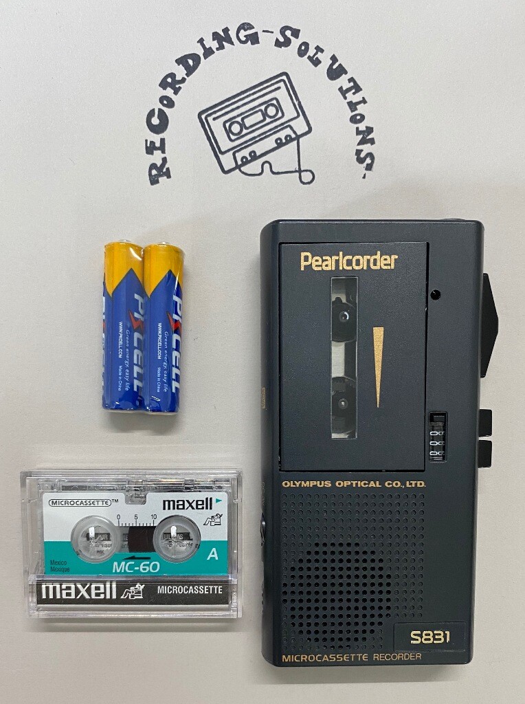 Olympus S831 Handheld Microcassette Voice Recorder 1 Tapes + Olympus S831 Handheld Microcassette Voice Recorder 1 Tapes +